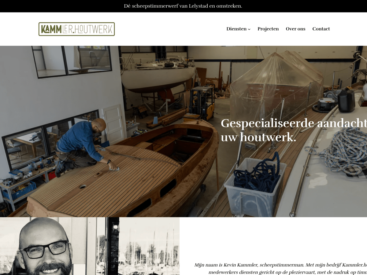 Work in progress: Website Kammler&nbsp;Houtwerk