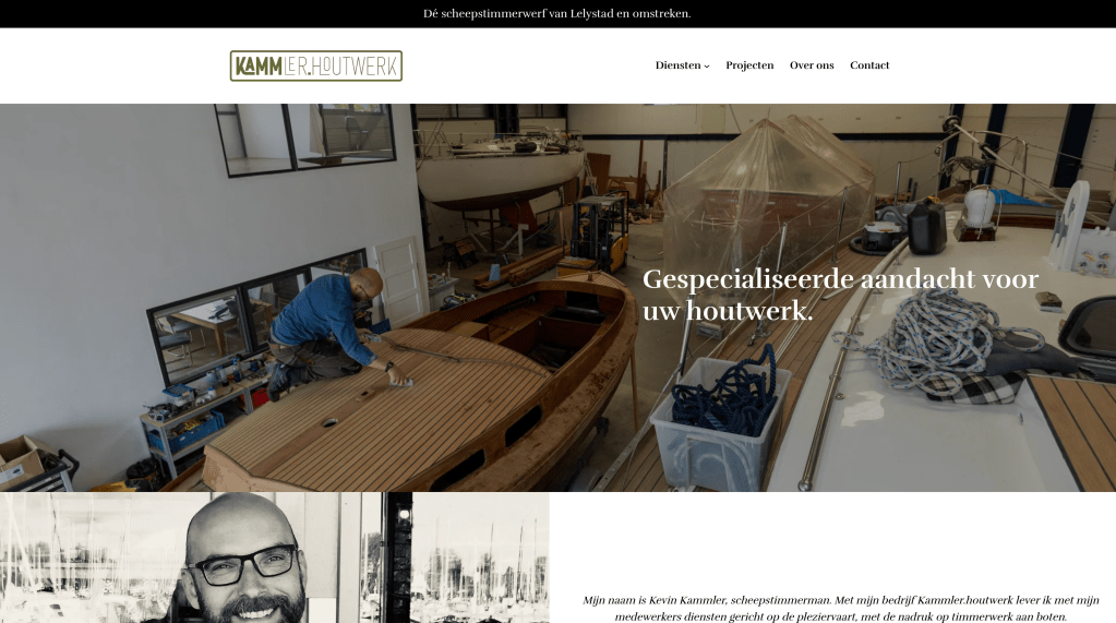 Work in progress: Website Kammler&nbsp;Houtwerk